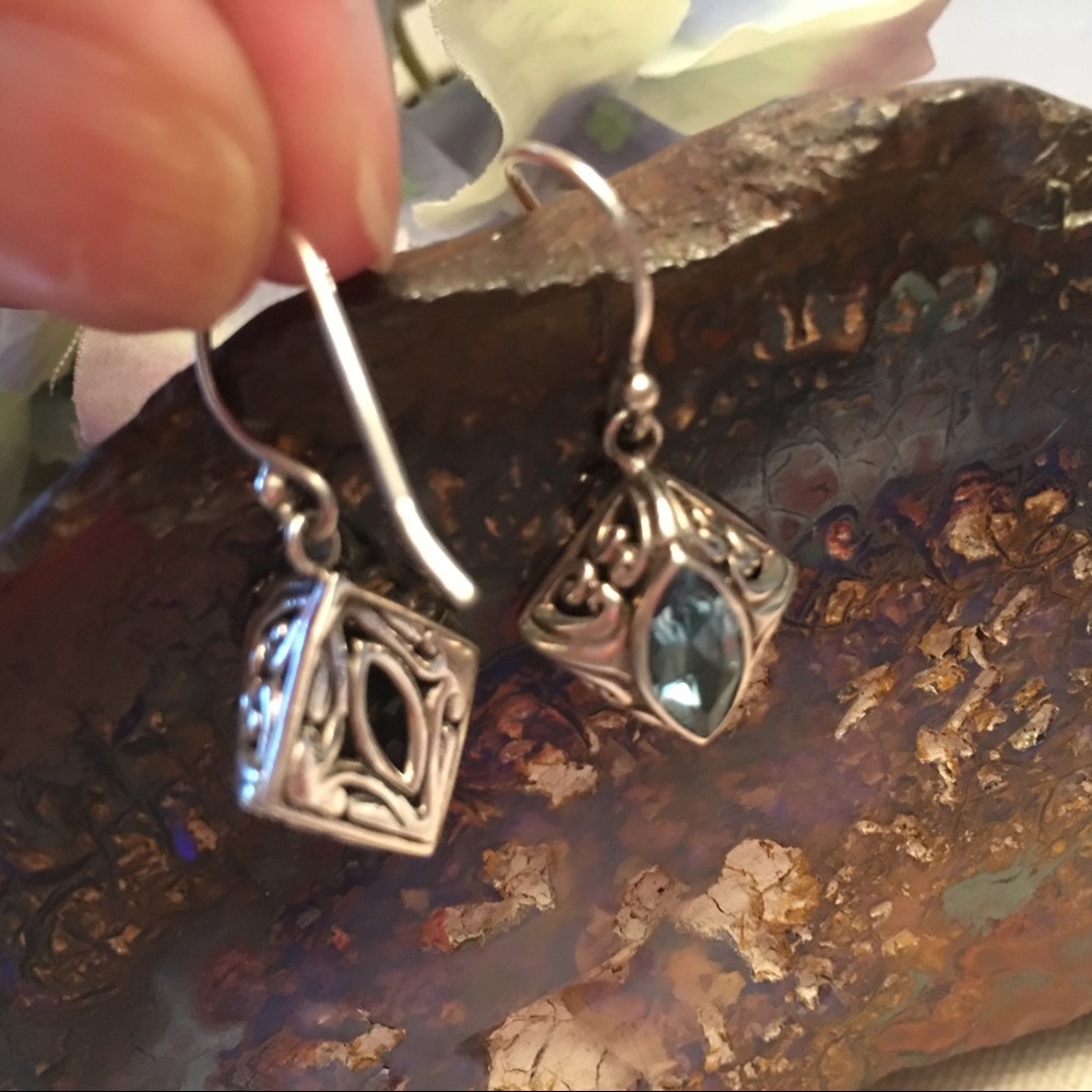 Blue Topaz Earrings